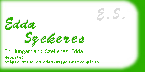 edda szekeres business card